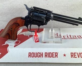 Serial - 3PH017012
Mfg - Heritage Rough Rider
Model - 22LR
Barrel - 4.75"
Capacity - 6
Type - Revolver, Single Action
Located in Chattanooga, TN
Condition - 1 - New
This lot contains a Heritage Rough Rider chambered in 22LR. Comes new in the box.
