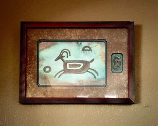 Cleo Teissere watercolor with copper relief