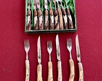 English Staghorn knife collection