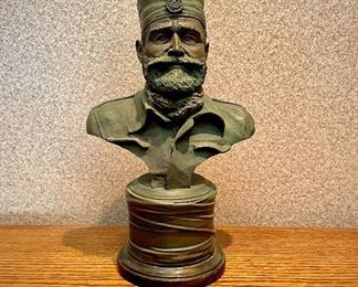 General Draza Mihailovic portrait bust by Alexander Klaric