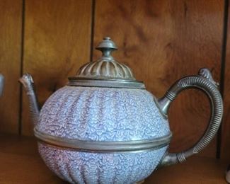 Enamel/Pewter Teapot 1890's