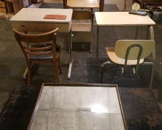 Vintage schoool desks