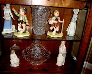 Lladro figurines and glass Items