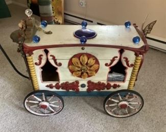 Folk art circus wagon
