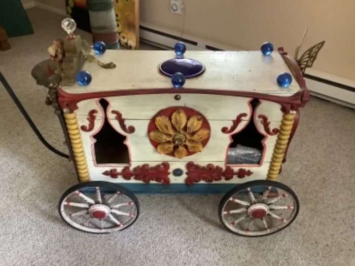 Folk art circus wagon 