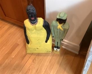 Contemporary black folk art figures