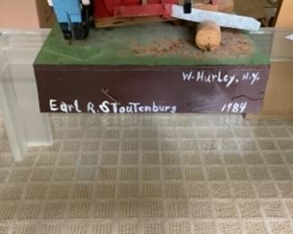 Contemporary folk art sculpture by Earl R Stoutenburg “Antique Farm Equipment “