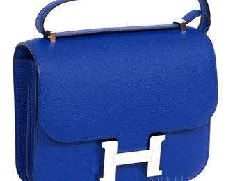 Lot 900 Hermes Constance Blue Electrique.