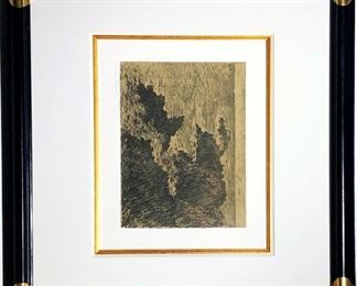 Lot Original Lithograph by Claude Monet  George ThornleyLa Cote sauvage