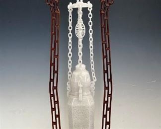 Lot JD1321 White Jade Vase