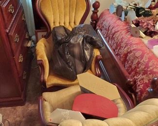 Victorian style sofa and chairs