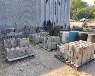 Pallets of Concrete Blocks