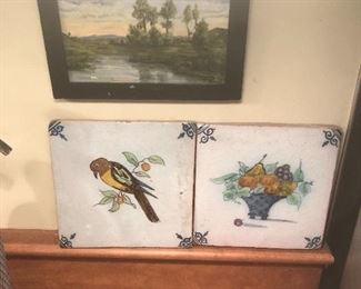 Hand painted tiles 