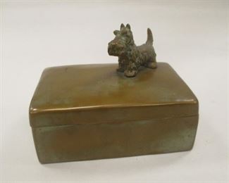 Bronze Scottie Dog box