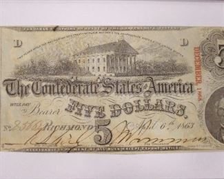 Confederate $5 