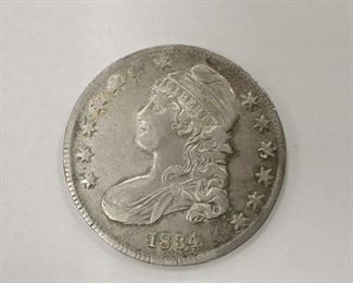 1834 CAPPED BUST HALF DOLLAR. SMALL DATE.