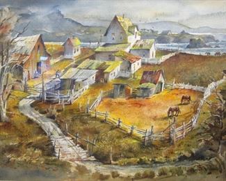 ARNE RUDOLPH JENSEN(1906-1993, WASHINGTON) WATERCOLOR 