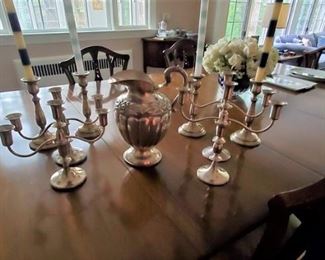 Sterling silver candlelabras