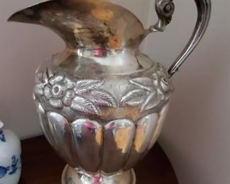 Viguera. Mexican .925 silver water pitcher.  Large size