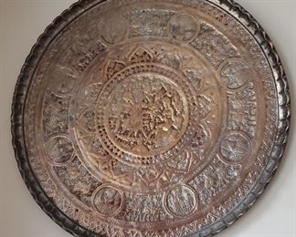 Embossed Persian metal charger