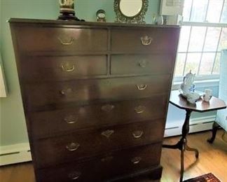 Mahogany tall chest. 