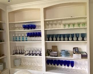 Lots of entertaining items including several sets of stemware and glassware.  