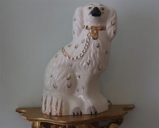 English Beswick Staffordshire White Spaniel Fox Hound Mantle Dog