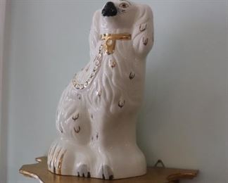 English Beswick Staffordshire White Spaniel Fox Hound Mantle Dogs