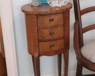 A Beautiful pair of Antique French 3 Drawer Side Tables 