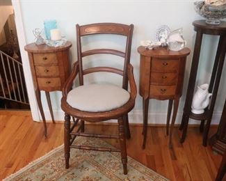 A Beautiful pair of Antique French 3 Drawer Side Tables 