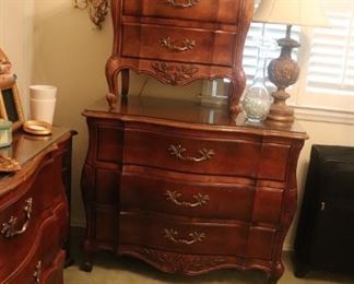 White Furniture French Louis XV Style  Dresser & nightstand 
