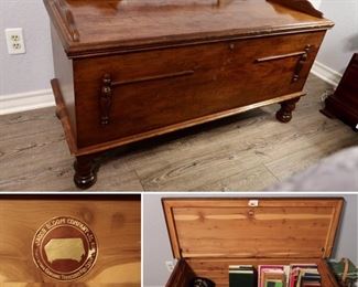 Jacob Bloom cedar chest.  So cool looking and a great storage space.