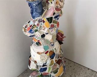 18” ceramic shard bunny
