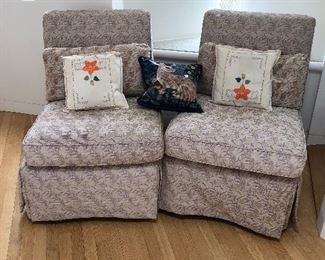 Pair of slipper chairs - koala print