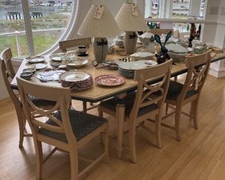 Paul Henry 1996 dining table/ chairs - custom post modern