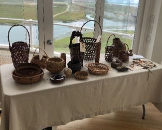 Baskets - Japanese signed, Asian, African, Native American