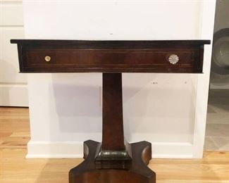Antique Mahogany Side Table - Size 29.5" wide x 16.5" deep x 28" tall