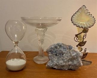 Various items - crystals, collectibles 