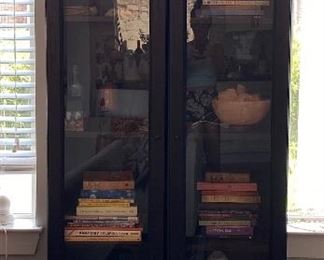 Bookshelves with glass doors 