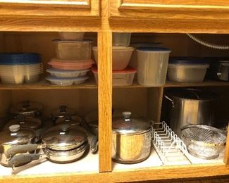 pots and pans, plastic storage containers,tupperware pot lid holder