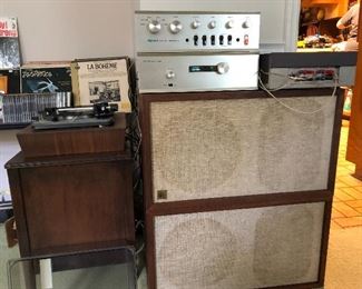 vintage stereo system,  have original boxes for these speakers