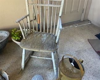 Rustic garden chair and etc.