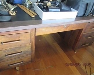 mid-century industrial desk