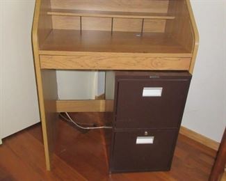 small desk & filing cabnit