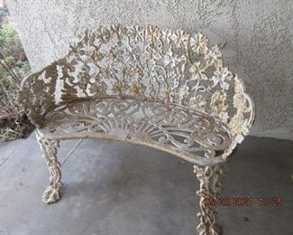 iron patio bench