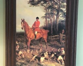 Horse & Rider Wood Framed Gicle