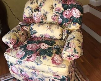 Floral Slipper Chair