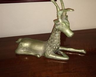 Mid-century brass antelope.