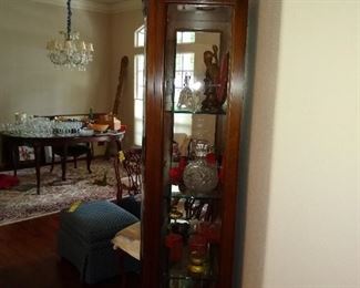 Vitrine, glass and wood. 