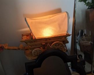 cool covered wagon lamp!